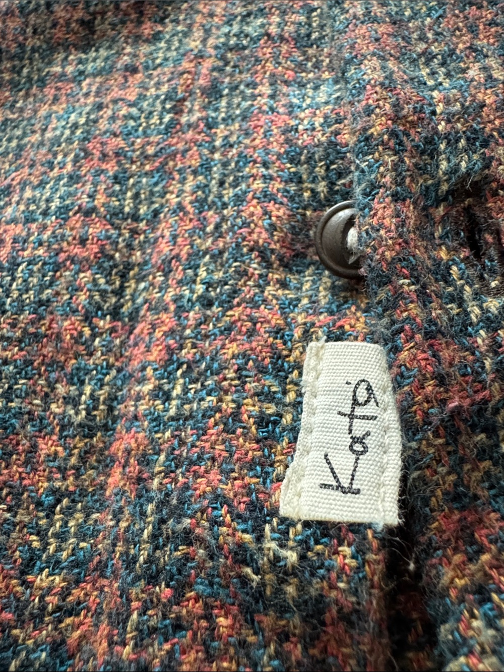 Hiroshi Kato Men’s Ripper Shirt in Orange and Green Plaid Japanese Loose Weave M - Picture 3 of 6